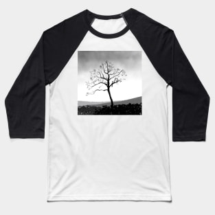 Lonely Winter Tree Baseball T-Shirt